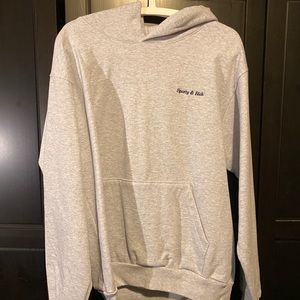 Sporty & Rich Heather Grey Hoodie Medium